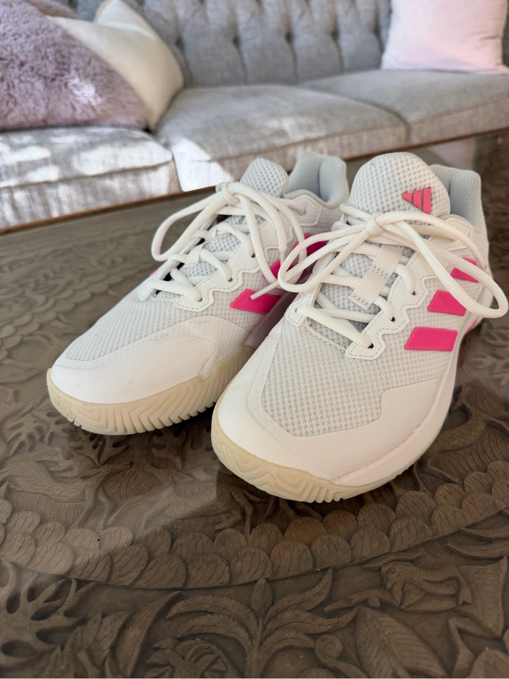 Adidas Gamecourt 2 Pink and White